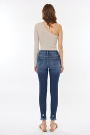 Kancan Raw Hem High Waist Cropped Jeans | Jeans Daverri Fashions