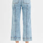 RISEN Full Size High Rise Crop Wide Front Seam Detailed Jeans Jeans