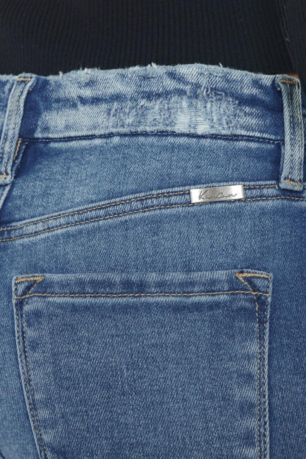 Kancan High Rise Wide Waistband Slim Straight Jeans | Jeans Daverri Fashions