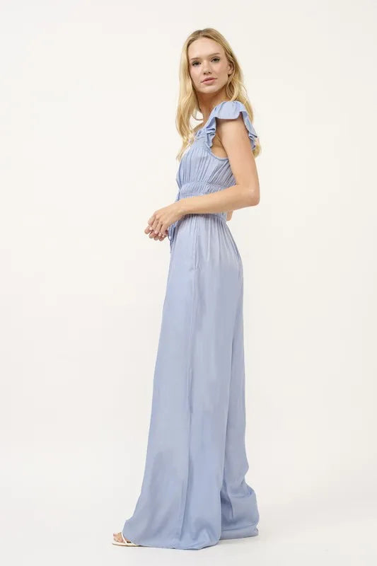 And The Why Ruched Multi Strings Jumpsuit Jumpsuits