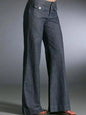 Full Size High-Waisted Wide-Leg Wash Jeans Plus Size - DAVERRI FASHIONS
