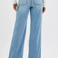 RISEN Full Size High Rise Straight Leg Jeans with Front Pockets Plus Size - DAVERRI FASHIONS