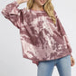 Umgee Metallic Fabric Blouse with Balloon Sleeves - DAVERRI FASHIONS