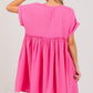 SAGE + FIG Button Up Short Sleeve Dress Mini Dresses