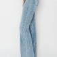 RISEN Full Size High Rise Raw Cut Hem Bootcut Jeans