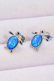 Opal Turtle Stud Earrings | Earrings Daverri Fashions