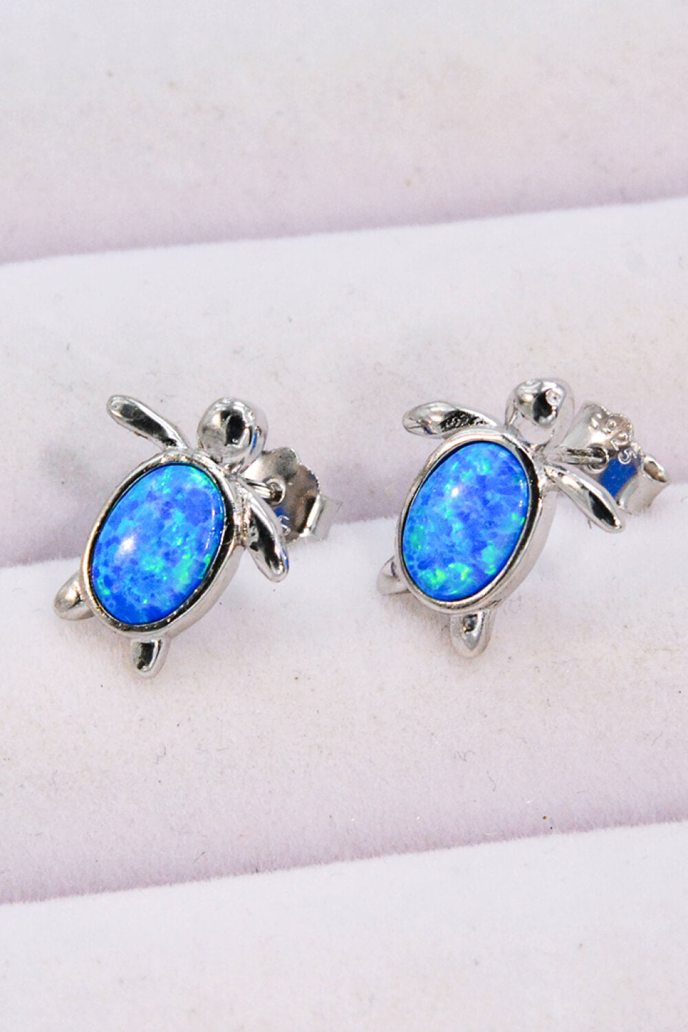 Opal Turtle Stud Earrings | Earrings Daverri Fashions