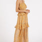 Mittoshop Ruffled Smocked Floral Halter Neck Maxi Dress - DAVERRI FASHIONS