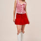 SO ME Ruffled Hem Game Day Mini Skirt Skirts
