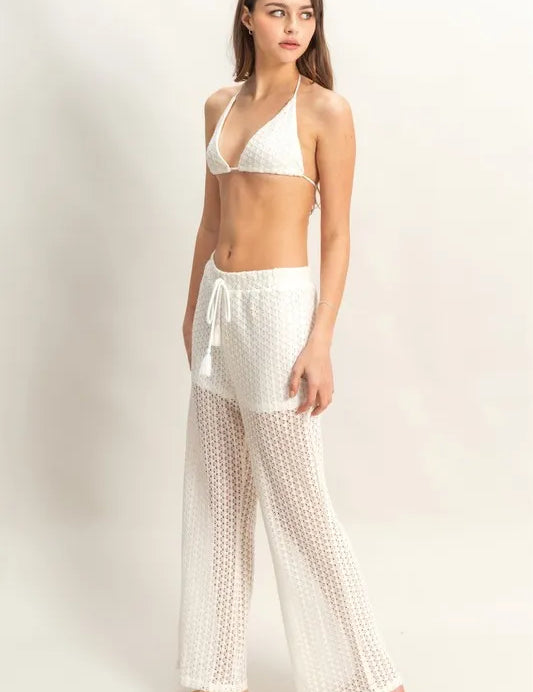 HYFVE Crochet Bra and Drawstring Pants Set | Outfit Sets Daverri Fashions