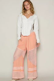 POL Drawstring Elastic Waistband Wide-Leg Pants | Pants Daverri Fashions