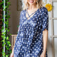 Heimish Short Sleeve Crisscross Star Babydoll Top