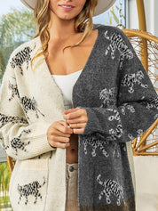 Open Front Cardigan with Pockets | Cardigans Daverri Fashions