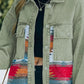 Aztec Print Button Up Jacket - DAVERRI FASHIONS