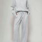 Half Zip Long Sleeve Top and Pants Set - DAVERRI FASHIONS