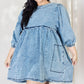 HEYSON Full Size Oversized Denim Babydoll Dress Babydoll Dresses
