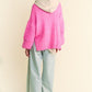 Davi & Dani Side Slit Open Front Long Sleeve Cardigan Cardigans