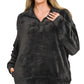 Zenana Faux Fur Half Zip Pocket Pullover - DAVERRI FASHIONS