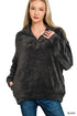 Zenana Faux Fur Half Zip Pocket Pullover - DAVERRI FASHIONS