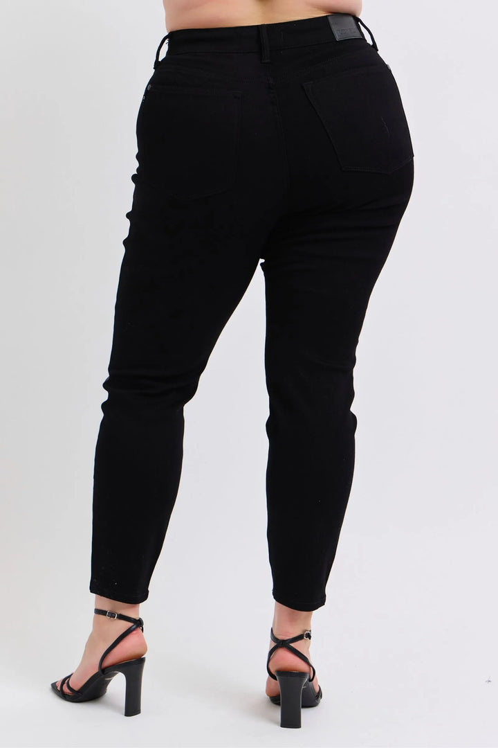 Judy Blue Plus Size HW Faux Leather Skinny Pants Pants