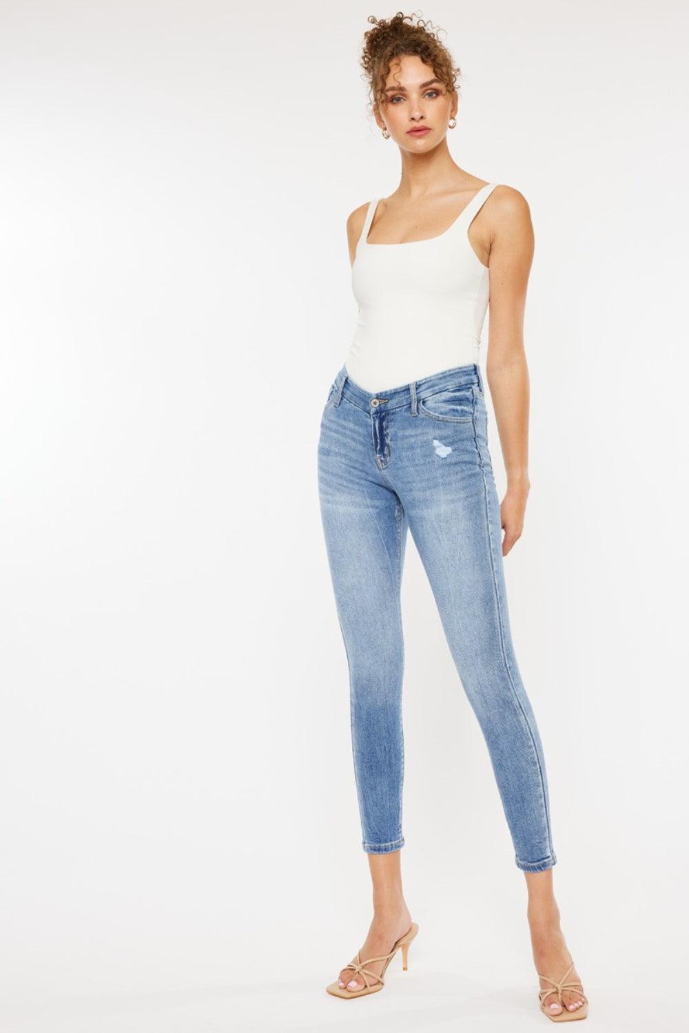 Kancan High Waist Cat's Whiskers Skinny Jeans | Daverri Fashions