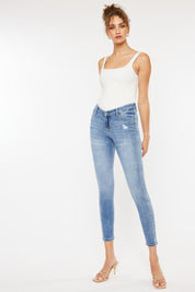 Kancan High Waist Cat's Whiskers Skinny Jeans | Daverri Fashions