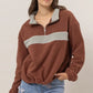 HYFVE Fleece Color Block Half Zip Sweatshirt - DAVERRI FASHIONS