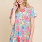 BOMBOM Floral Short Sleeve T-Shirt Floral