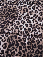 Leopard Quilted Full Zipper Casual Puff Vest | Vest Jackets Daverri Fashions