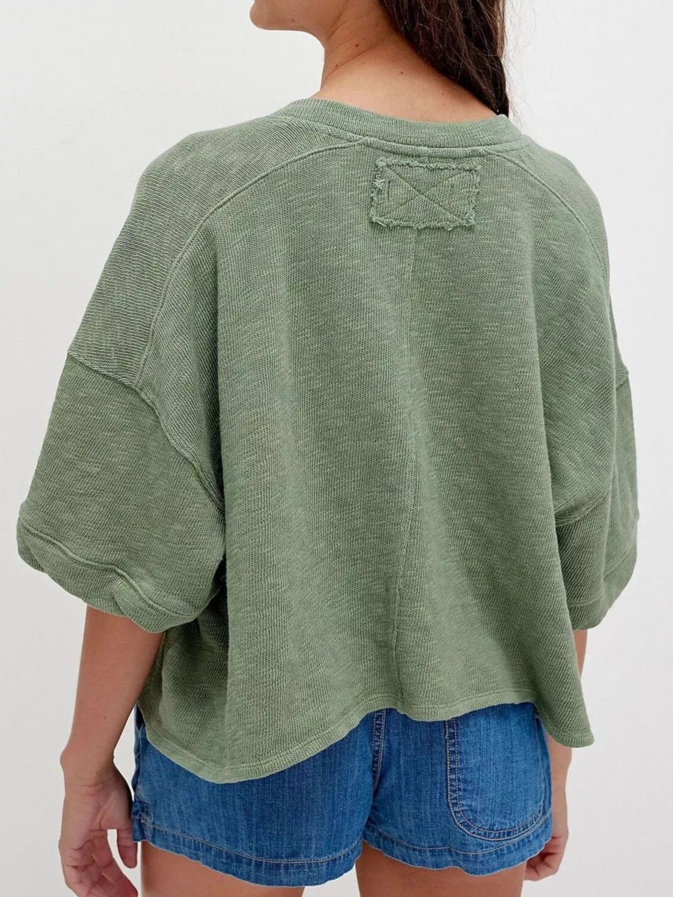Button-Front Half Sleeve Cardigan | Cardigans Daverri Fashions