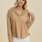 Double Take Full Size High-Low Dropped Shoulder Long Sleeve Hoodie - DAVERRI FASHIONS
