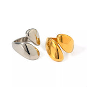 Stainless Steel Bypass Ring | Rings Daverri Fashions