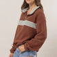 HYFVE Fleece Color Block Half Zip Sweatshirt - DAVERRI FASHIONS