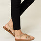 Rhinestone Crisscross Flat Sandals SANDALS