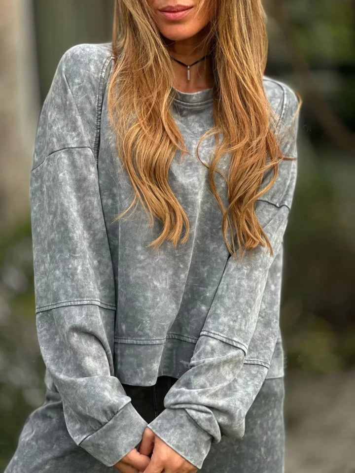 Full Size Round Neck Long Sleeve Top and Pants Set Plus Size | Loungewear Sets Daverri Fashions