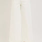 RISEN high-rise ankle wide-leg denim pants in white minimalist design