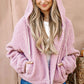 And The Why Sherpa Drawstring Cropped Hooded Jacket - DAVERRI FASHIONS