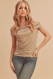 Aemi + Co Off-Shoulder Short Sleeve Top | Tops Daverri Fashions