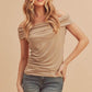 Aemi + Co Off-Shoulder Short Sleeve Top - DAVERRI FASHIONS