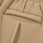 Women’s tan drawstring waist wide leg pants with pockets