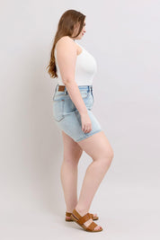 Judy Blue Full Size 2 Button Denim Shorts with Pockets Plus Size | Denim Shorts Daverri Fashions