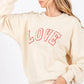 SAGE + FIG LOVE Path Applique Drop Shoulder Sweatshirt - DAVERRI FASHIONS