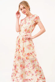 And The Why Fish-Net Floral Printed Midi Dress | Midi Dresses Daverri Fashions