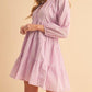 Aemi + Co Notched Balloon Sleeve Tiered Mini Dress Mini Dresses