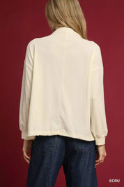 Umgee Ribbed Drawstring Hem Knit Top | Tops Daverri Fashions