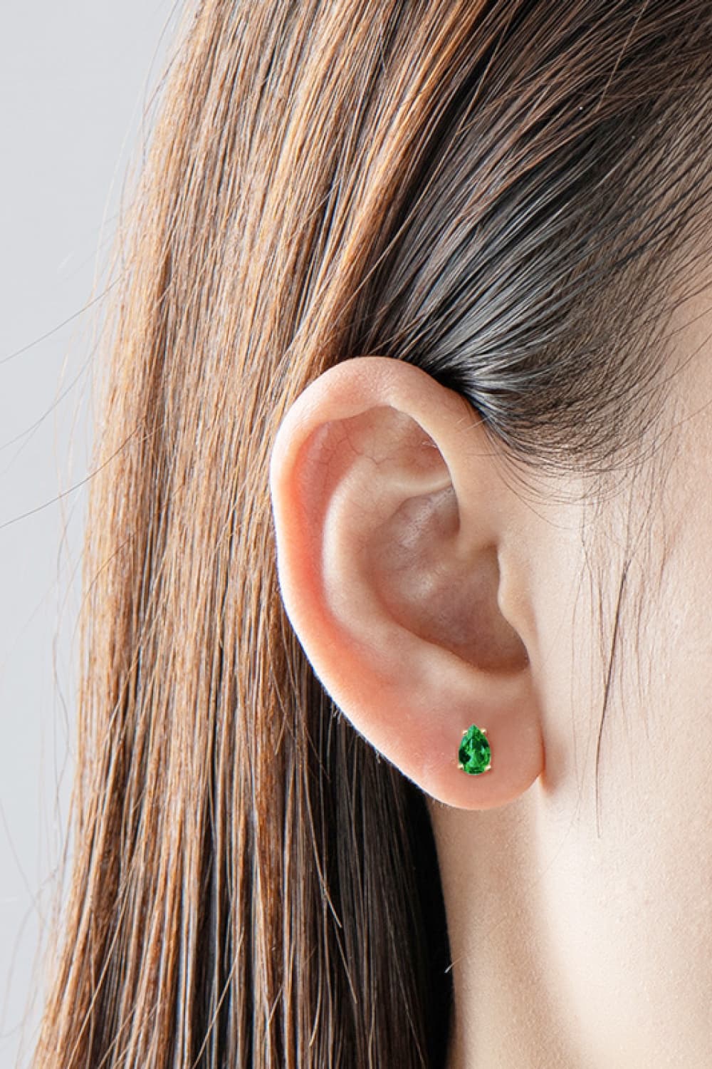 Lab-Grown Emerald Stud Earrings | Earrings Daverri Fashions