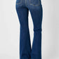 Judy Blue Full Size Hw Angled Side Seam Detail Flare Jeans Plus Size Jeans