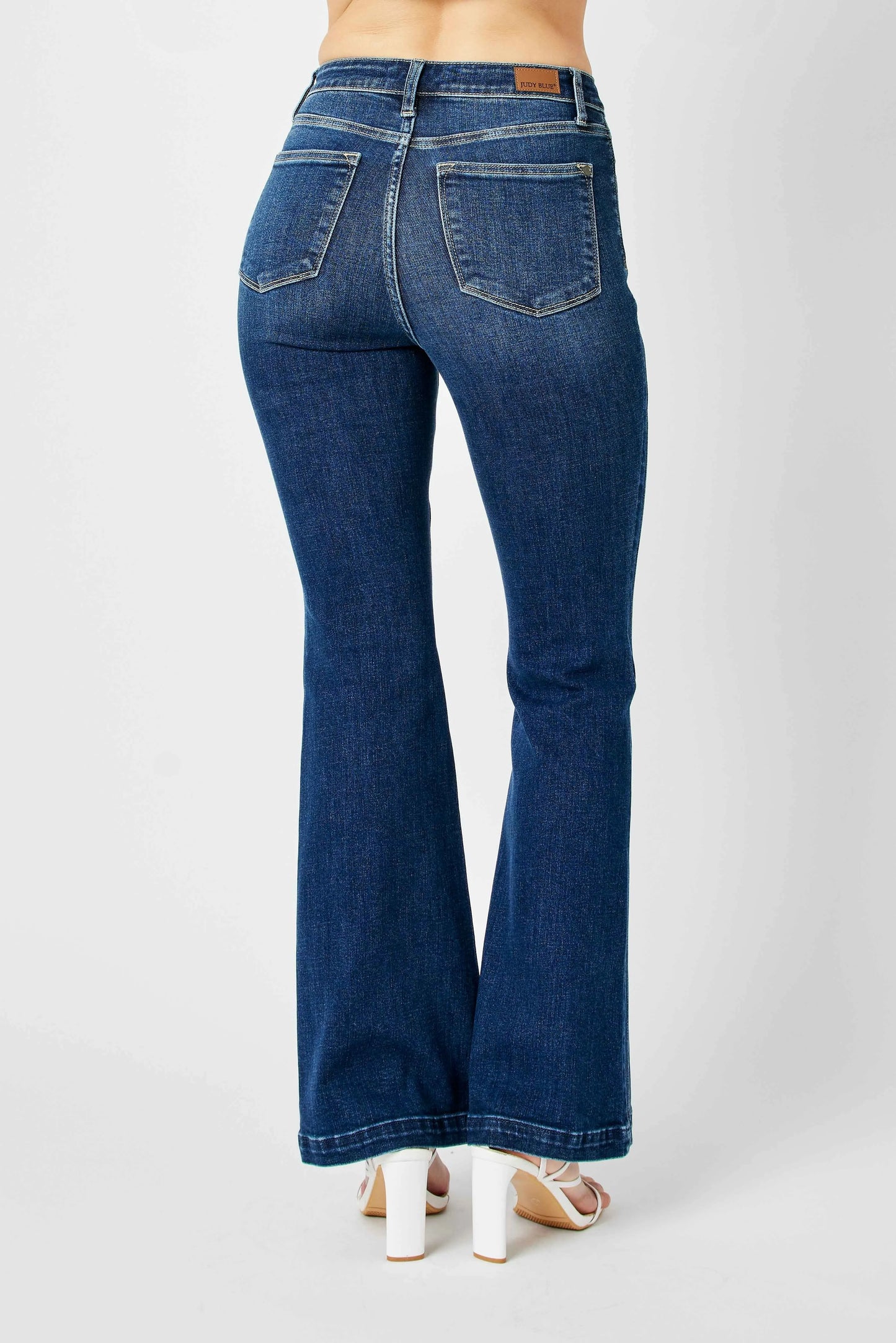Judy Blue Full Size Hw Angled Side Seam Detail Flare Jeans Plus Size Jeans