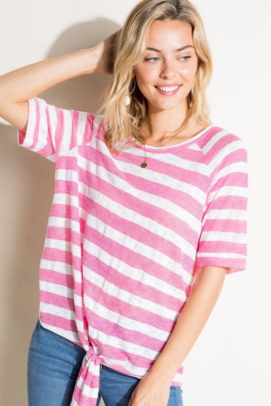 STRIPE FRONT TIE BOTTOM TOP