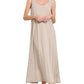 Zenana French Terry Twisted Strap Midi Dress ASH MOCHA